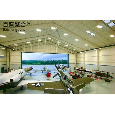 China Space Frame Roof Prefabricated Light Steel Hangar for Aircraft Maintenance Shed for sale