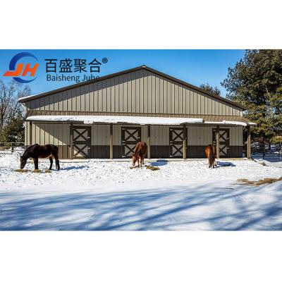 China Steel Structural Fabrication Construction Chicken House For Goat Shelter Poultry Farm for sale