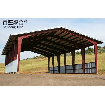 China Q235/Q345B Grade Light Steel Structure Metal Hay Sheds for sale