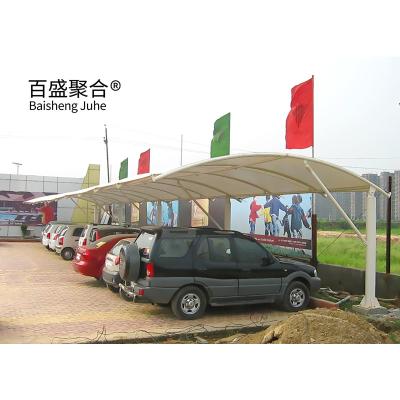 China Modern Pliable Waterproof Windproof PVDF PTFE Membrane Structure Carports Tent Design for sale