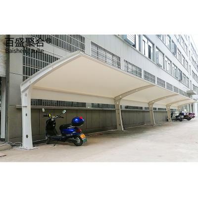 China Sail Finishing Pvc Coated Outdoor Car Parking Shed Metal Frame Waterproof Canopy Carports for sale