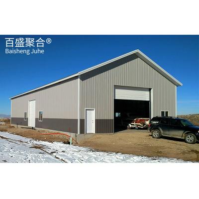 China Solid H-shape Steel Beam Self Storage Shed Garage Carport Portable Metal Frame Garage for sale