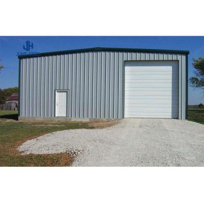 China Portable Metal Steel Structure Car Garage Building With Doors And Solid H Shape Steel Beam for sale