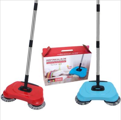 China Environmentally Friendly Rotating Cordless 3 Lazy In 1 Manual Floor Sweeper Hand Push Clean Sweeper Sweep Home Easy 360 Rotate Magic Push Broom for sale