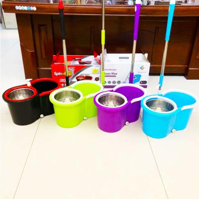 China Viable Detachable Centrifuge Spinning Magic Mop 360 Spin Microfiber Cleaning Tornado Spin Mop Bucket With Stainless Steel Wringer for sale