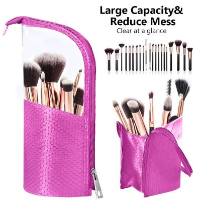 China Best Selling Fashion Travel Makeup Brush Holder Organizer Portable Waterproof Comic Cosmetic Zippered Bag for sale