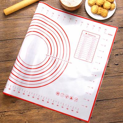 China Non Stick Sustainable Silicone Dough Kneading Mat , Pastry Baking Pad With Scale for sale