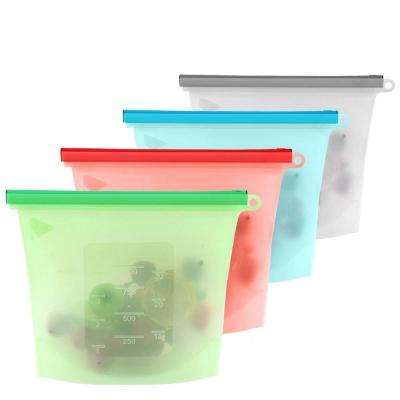 China Viable Vegetable Preservation Bag Reusable Silicone Food Storage Bags for sale