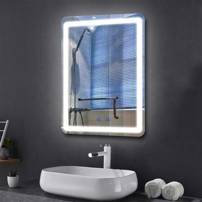 China Wholesale European IP44 Illuminated Shower Room Vanity Bathroom Makeup Mirror LED Light Backlit for sale