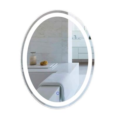 China Wholesale Hotel Bathroom Frameless Backlit Vanity Light Illuminated Wall LED Touch Mirror for sale