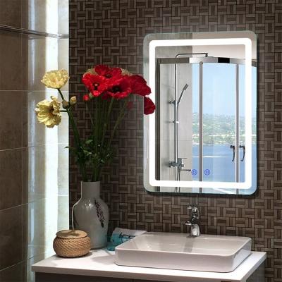 China Wholesale Smart Bathroom LED Illuminated Household Light Wall Mounted Mirror With Touch Switch for sale