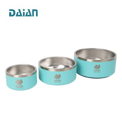 China Wholesale 18oz 32oz Viable 64oz Vacuum Dog Bowl Stainless Steel Insulated Metal Expanded Dog Food Bowl for sale