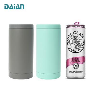 China Stainless Steel Insulated Thin Double Walled Beverage Can Insulator Box Cooler for sale