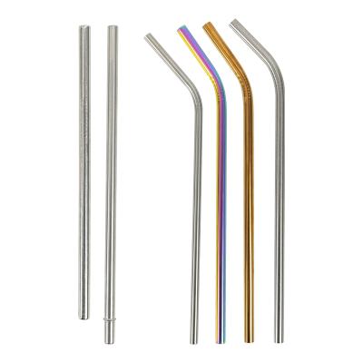 China Eco Friendly Eco Friendly Reusable Stainless Steel Metal Drinking Straws Set for sale