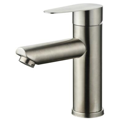 China Metered Faucets Bathroom Taps Hot And Cold Single Handle Stainless Steel Faucet Basin Mixer Tap for sale