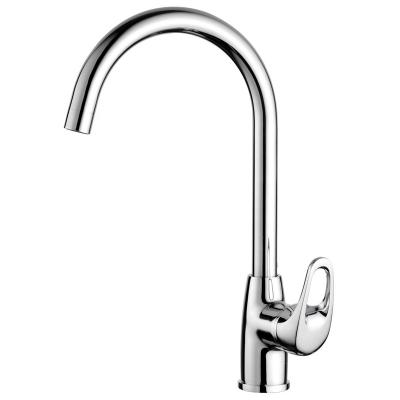 China High Quality Chrome Thermostatic Faucets Polished Finish Hot Brass Cold Water Mixer Tap Kitchen Sink Water Faucet for sale