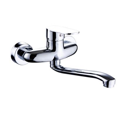 China Modern Single Handle Thermostatic Faucets Wall Mount Mixer Zinc High Quality Hot And Cold Kitchen Sink Faucet for sale