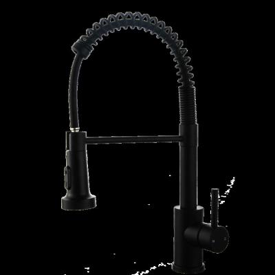 China Thermostatic Faucets China Black Stainless Steel Pull Out Folding 360 Degree Swivel Kitchen Faucet Faucet With Sprayer for sale