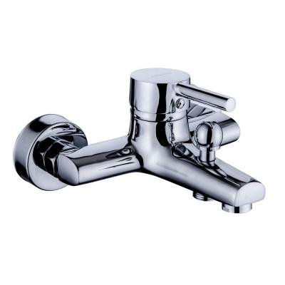 China Without Slide Bar Brass Chromed Hot And Cold Single Handle Shower Mixer Tap Wall Mounted Bathtub Faucet for sale