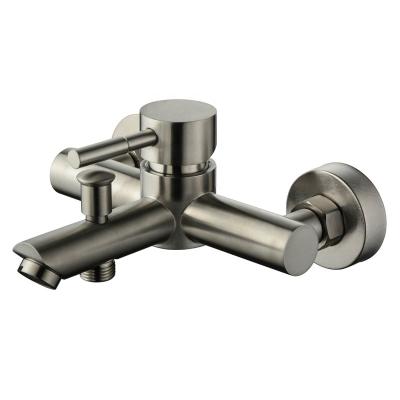 China Without Slide Bar Chrome Mixer Bathroom Stainless Steel Body Wall Mounted Faucet for sale