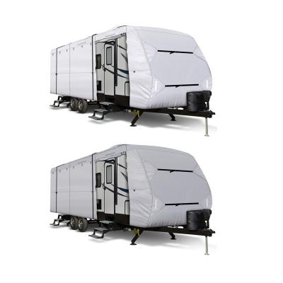 China Best Eco-Friendly BBMonkey Travel Trailer Cover 38' Travel Trailer Cover RV Camper Cover For Winter for sale