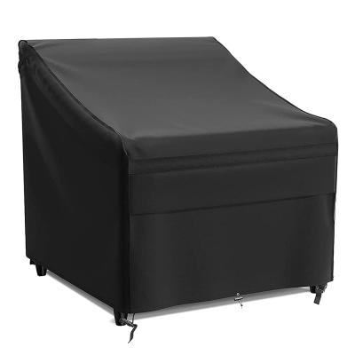 China BBMonkey 600D Black Eco-Friendly Patio Chair Covers Deep Lounge Seat Cover Lounger Cover for sale