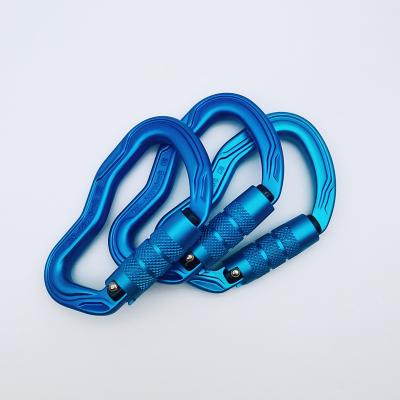 China Good Quality Heavy Duty Large D Durable Multi Colors Shape Aluminum Carabiner Clip Hook For Sport Lovers for sale