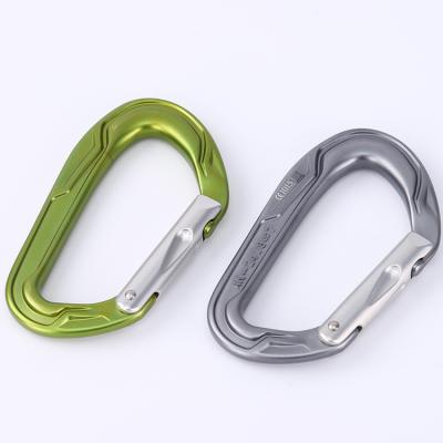 China OEM Durable Aluminum D Ring Spring Buckle Snap Hook Carabiner Key Chain For Rock Climbing for sale