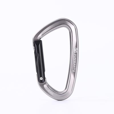 China Wholesale Durable Carabiner Climbing Hook Aluminum Locking Spring Clip Metal Clips With Multi Colors for sale