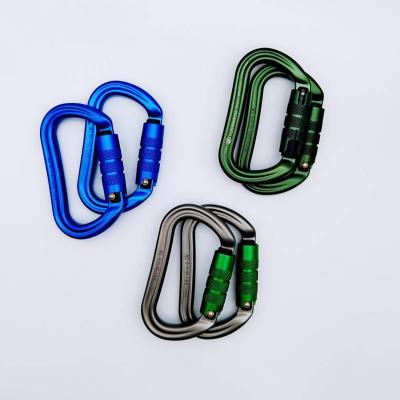 China Carry Tools Factory Sale Metal Easy D Climbing Aluminum Ring Carabiner For Climbing Hiking for sale