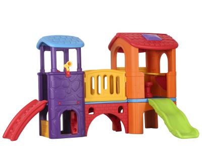 China Indoor And Outdoor Plastic Kids Playground Combination Physical Exercise Playhouse With Slide for sale