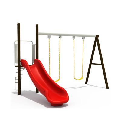 China Amusement Park Projects Nice Design Alloy Iron Outdoor High Quality Swing And Slides Playground For Kids for sale