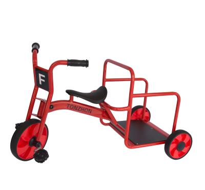 China Ride On Toy Whole Sale Factory Price Three Wheels Metal Tricycle Bike With Trolley for sale