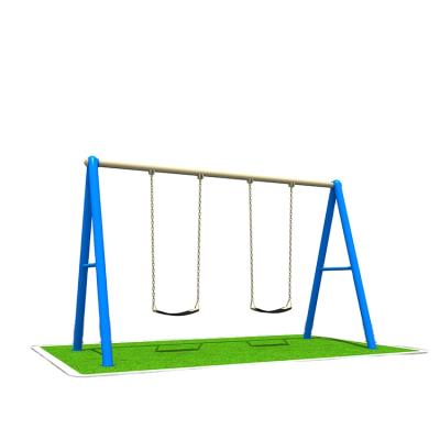 China Plastic Playground Multifunctional Double Kids Swing Chair Set Outdoor Playground Equipment Garden for sale