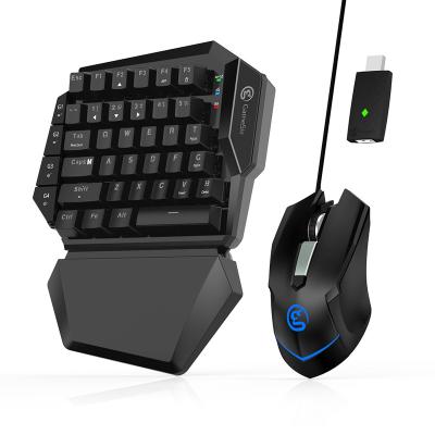 China Mechanical Keyboard for FPS Games 2.4GHz Radio Mechanical Keyboard and Mouse Combo for PS4/Xbox One/PS3/Switch/PC Consoles for sale