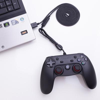 China Led remote button gamesir game controller nice hand feeling wired USD gamepad for PC and PS3 for sale