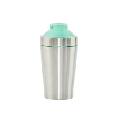 China Viable Protein Shaker Bottle Metal Protein Shaker Cup Double Wall Insulated Vacuum Flasks Stainless Steel Shakers for sale