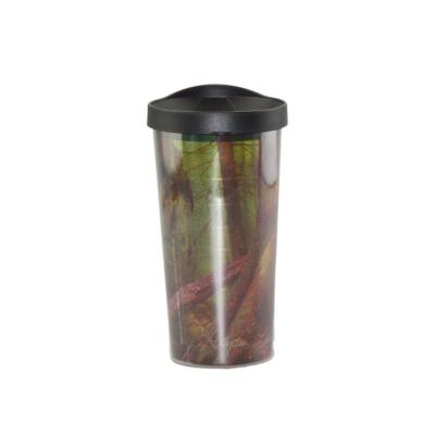 China Sustainable 16OZ Coffee Tumbler Double Wall Disposable Plastic Cup With Straw Clear Tumbler for sale