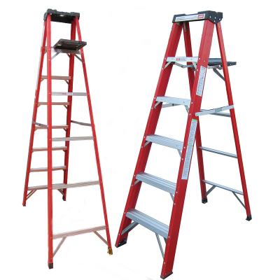 China Folding ladders certified frp ladder load 400KG European step ladder with popular platform foldable stairs latest design loft ladder for sale