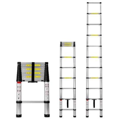 China Folding Ladders Extension Telesteps Telescoping NEW 2.9 Meter Single Straight Aluminum Industrial Ladders Escalera Aluminio Ladder 9 Steps 1.2mm for sale