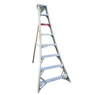 China Folding Ladders 11.48ft 300 Pound Load Capacity Aluminum Folding Tripod Step Ladder for sale