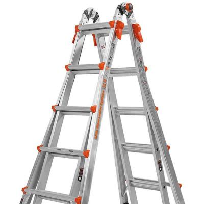 China Universal Telescopic Folding Ladders 22-Foot Duty 330-Pound Rating / Popular Type Design Portable Folding Step Ladders for sale