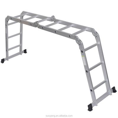 China Aluminum Folding Ladders 4.7m Multiposition Folding En131 Capacity 150kgs/330lbs High Quality Universal Foldable Ladders 4x4 for sale