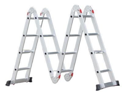 China Folding Ladders Universal Aluminum Folding Ladder Extension 7 in 1 Step Combination Heavy Duty EN 131 Standard (12.5 Feet) for sale