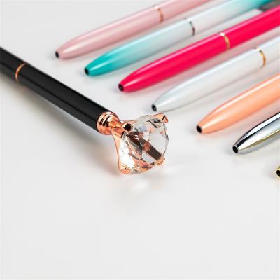 China Gift Ball Pen Hot Selling Promotional Crystal Top Diamond Pen Good Quality Custom Diamond Ball Pen With Custom Logo for sale