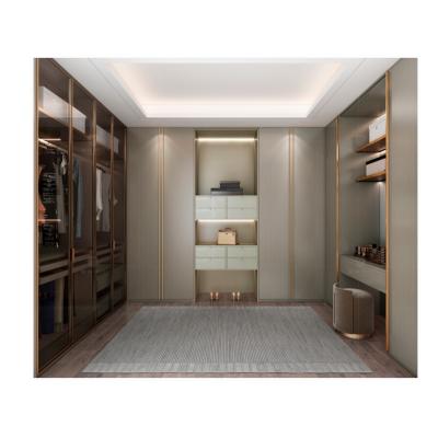 China Factory Supply Price Adjustable Luxury Elegant Cabinet Walk In Cloth Powerful Cabinet System Wardrobe Storage Solid Wood Wardrobe for sale