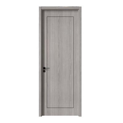 China Non-painting Interior PVC Simple Design Door Veneer Color Sound Insulation Wholesale Price Walnut Wood Laminated Door Swing or Sliding Door for sale