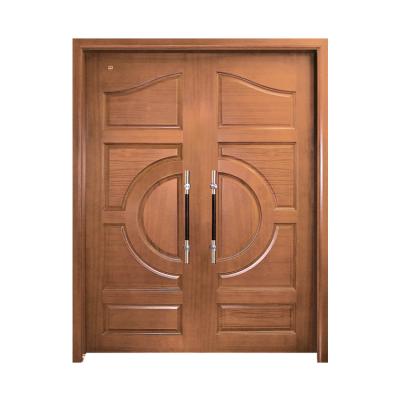 China Double Teak Rustic Finish Swing Wood Main Door Designs With Teak for sale