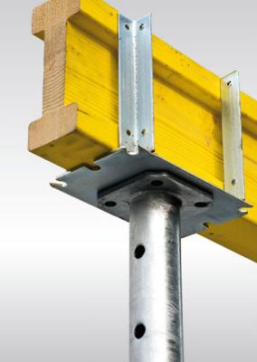 China Four-way fork head, with steel prop to support formwork beams in slab construction for sale