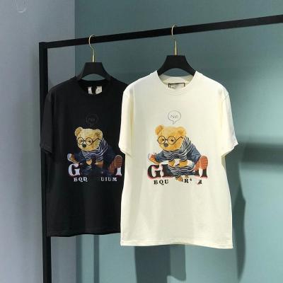 China 2022 summers new fashion brand cotton breathable luxury cartoon printing short sleeve t-shirt for women clothes for sale